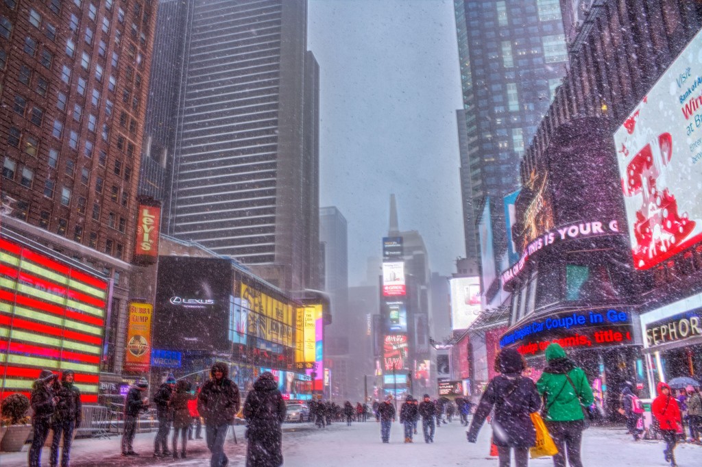 Times Square Snow